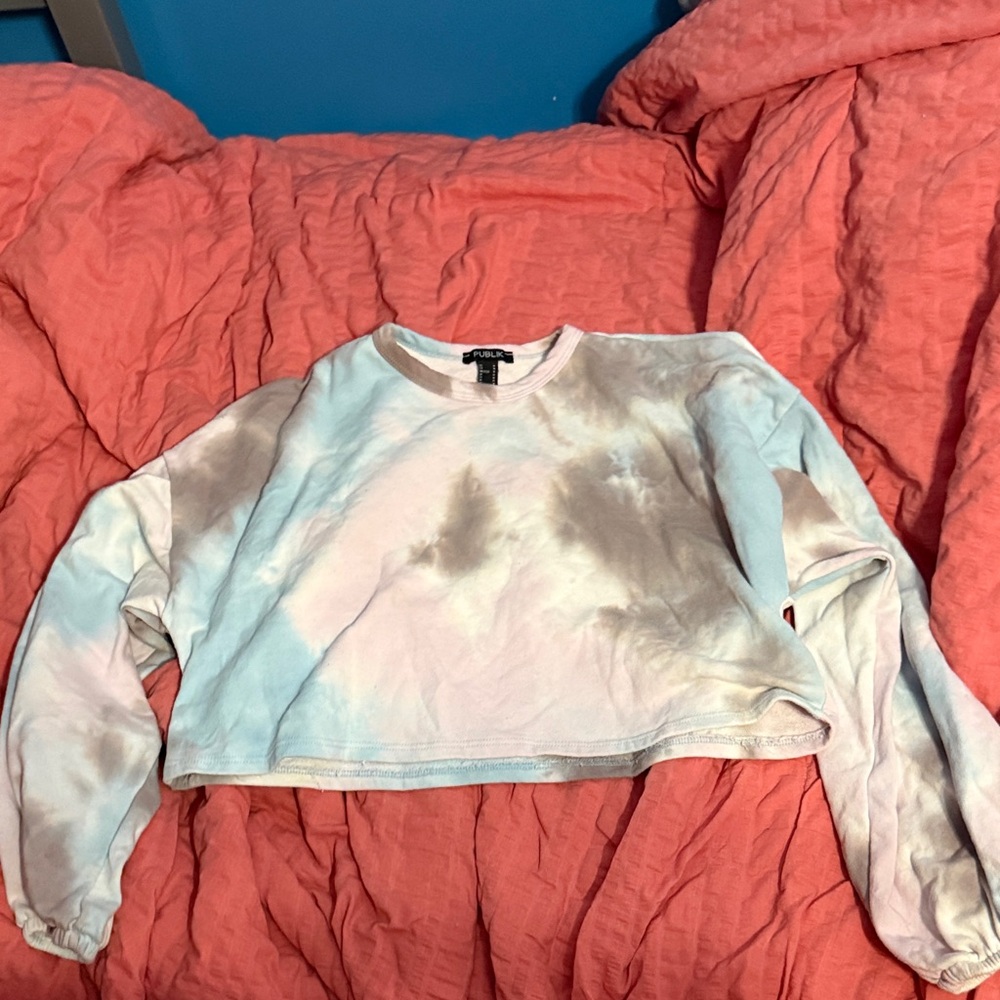 Tie-Dye Cropped Sweatshirt